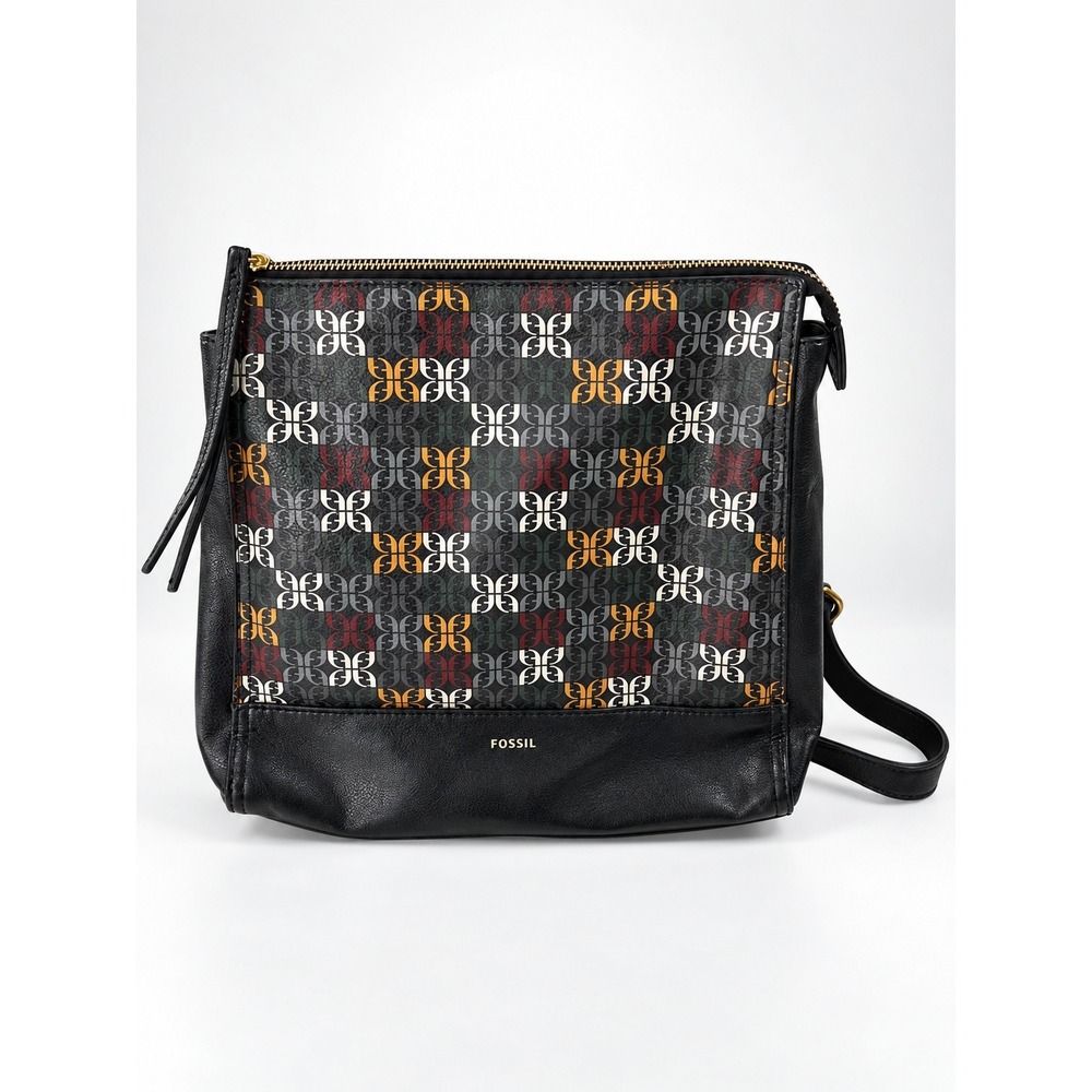 Fossil Elina Multicolor Logo Convertible Backpack Crossbody Adjustable Strap